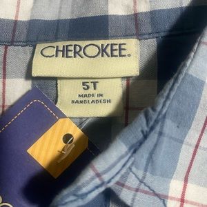 NWT Cherokee 5T Button Down Shirt